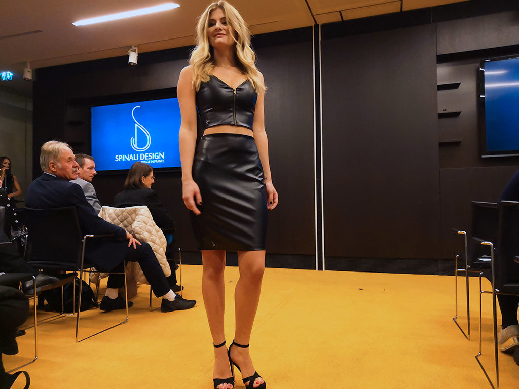 Spinali Design défilé 2018 Cuir & Robe