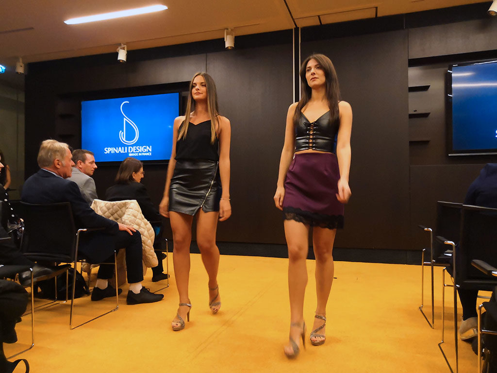 Spinali Design défilé 2018 Cuir & Robe