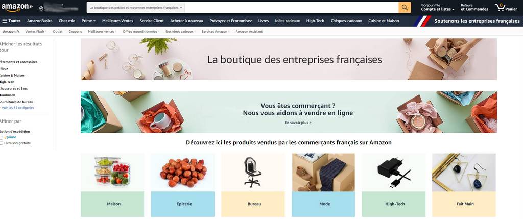 amazon boutique france