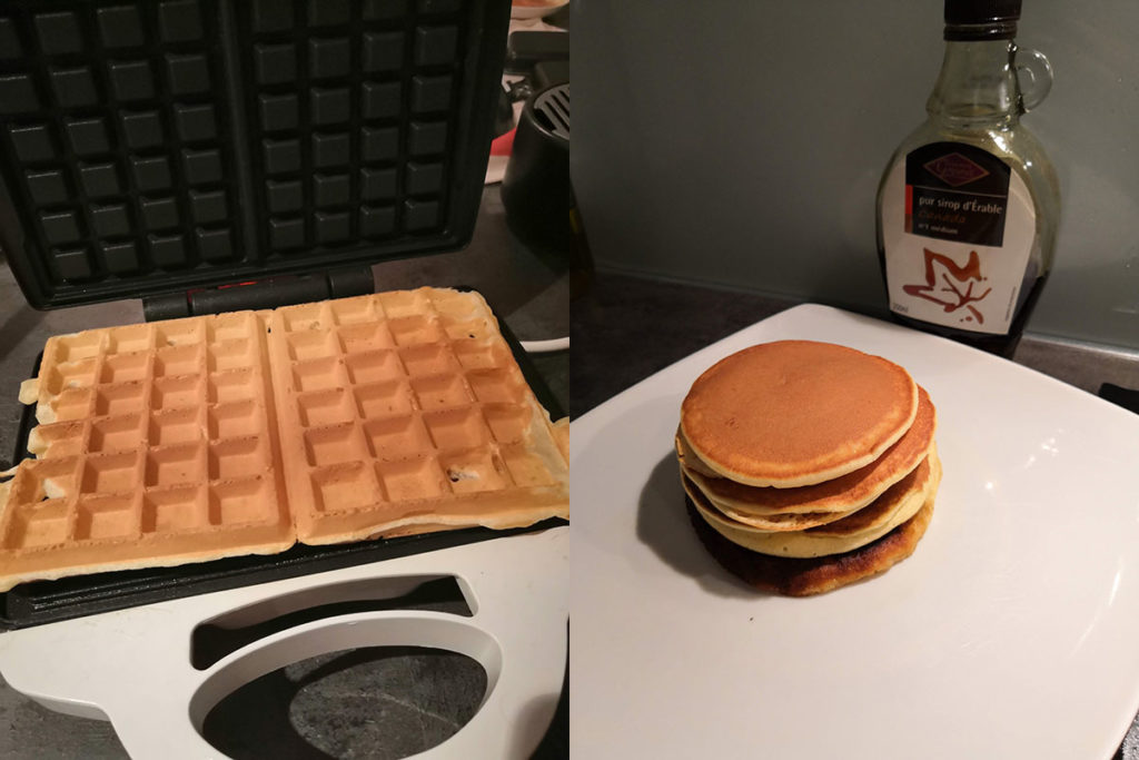 des gaufres devenues pancakes